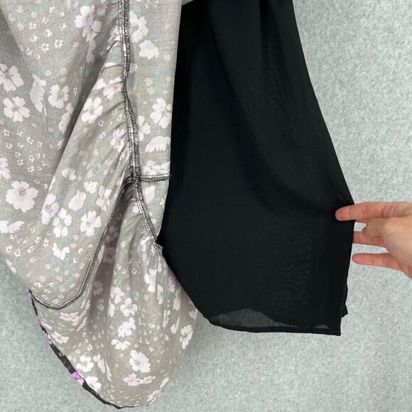 Saltwater Luxe Rex Maxi Skirt Size M Dark Floral Purple Tiered Layered HR NEW - Picture 4 of 13